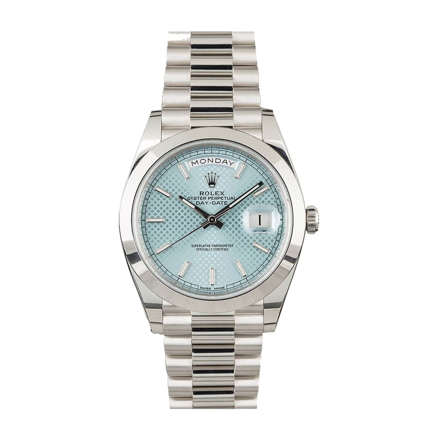 Rolex Day-Date 40 40MM 228206 Ice Blue Baguette