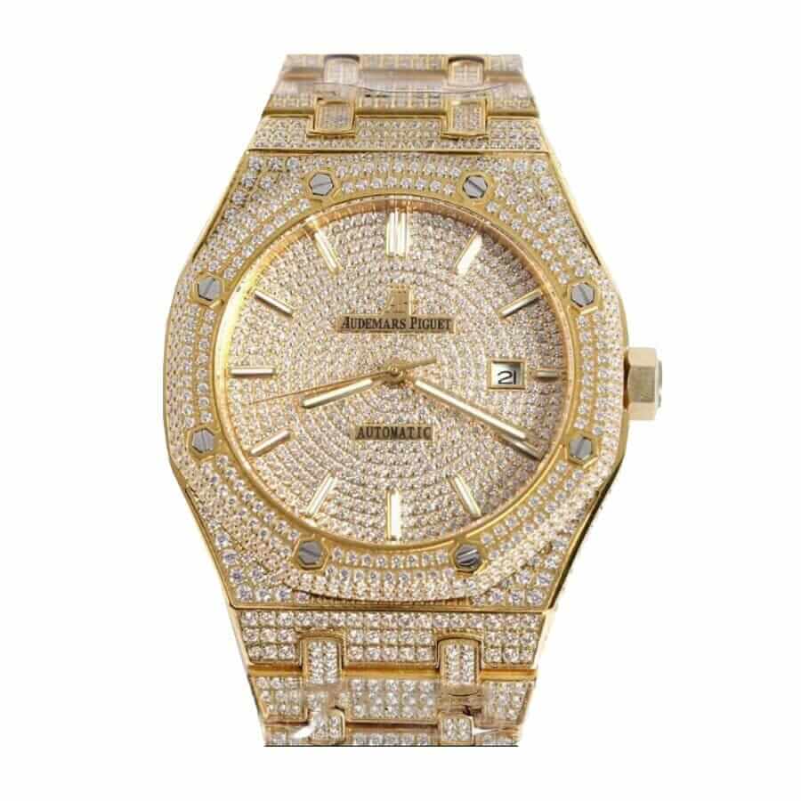Audemars Piguet Royal Oak 41MM 15400SR.OO.1220SR.01 Fully Iced Out