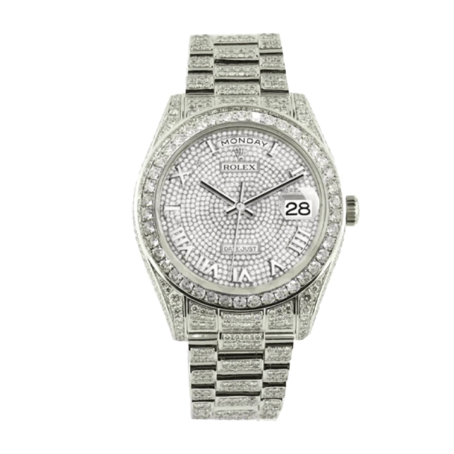 Rolex Datejust 42MM 116300 Iced Out Baguette