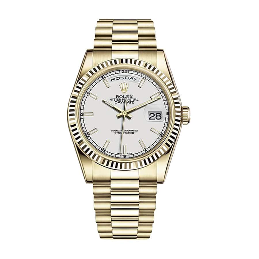 Rolex Day-Date 36 40MM 118238-0061 Ivory Dial