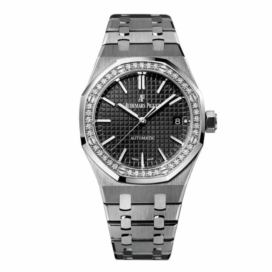 Audemars Piguet Royal Oak 37MM 15451ST.ZZ.1256ST.01 Diamond Bezel Silver Dial