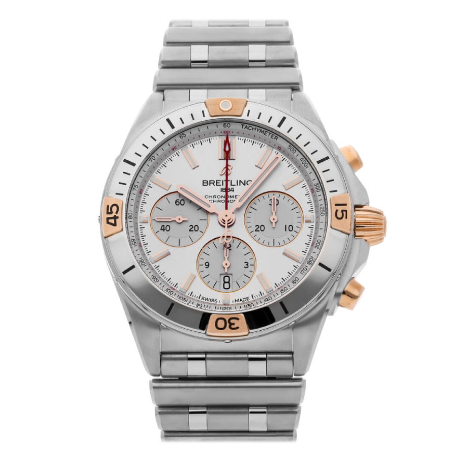 Breitling Chronomat 45MM AB0134101G1A1 White Dial Steel